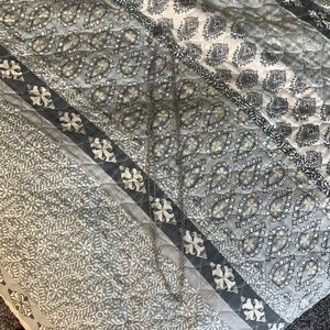 Double strand long silver necklace